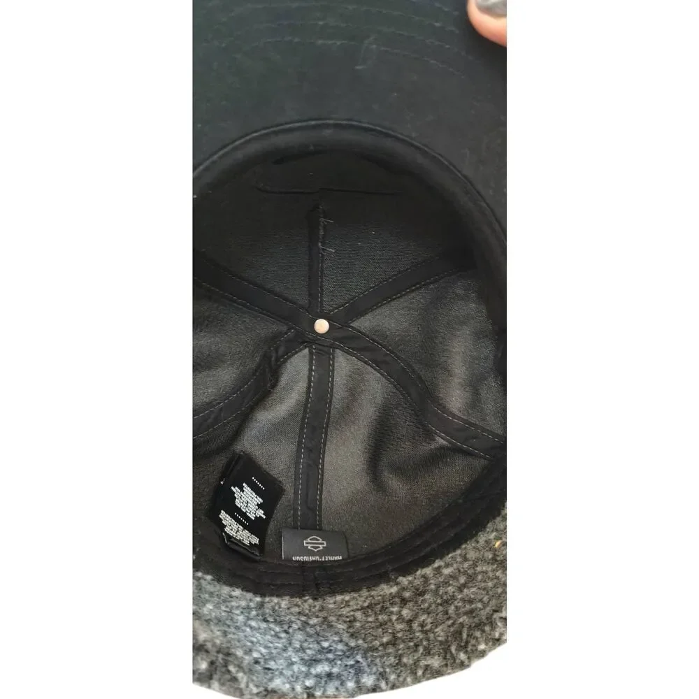 Harley-Davidson Willie G Skull Sherpa Ear Flap Fitted Hat Gray 7 3/8 New